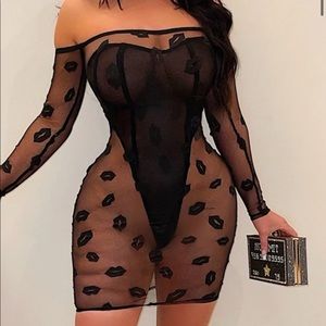 Black corset mini dress/lingerie